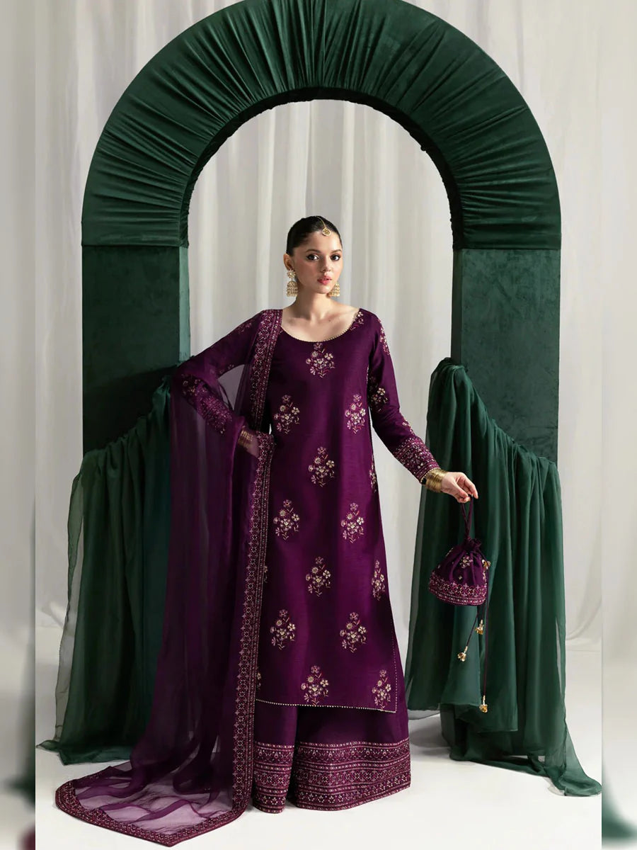 Motifz 3PC Luxury Dhanak Embroidered Suit - USME-0160626