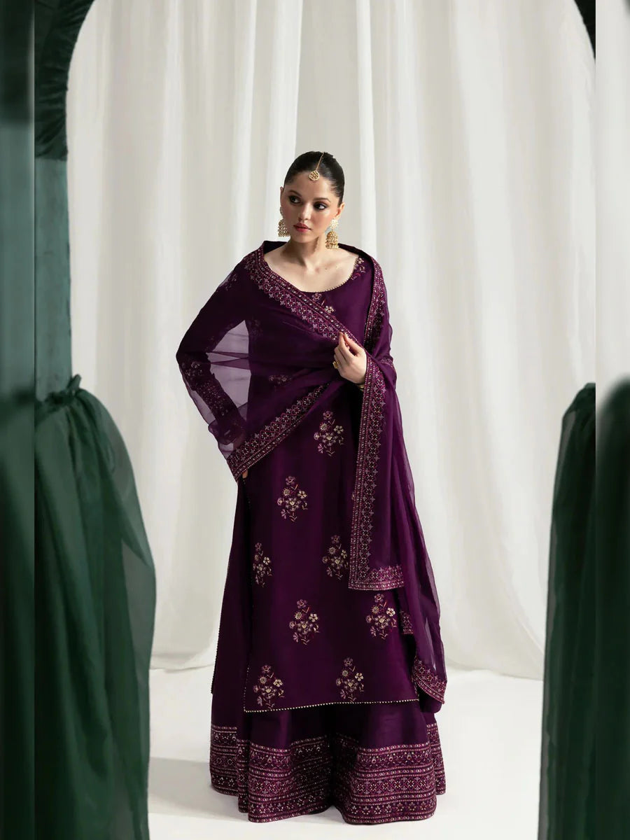 Motifz 3PC Luxury Dhanak Embroidered Suit - USME-0160626