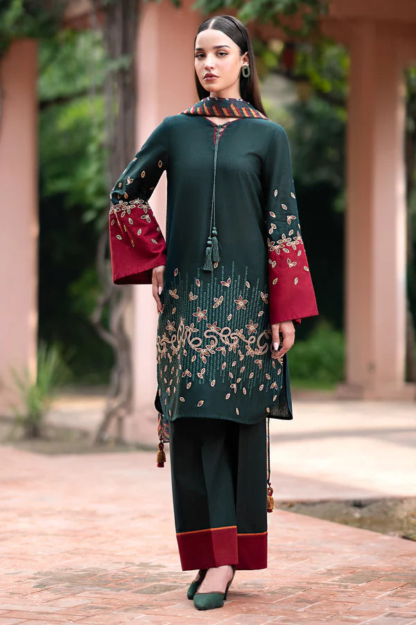 Jazmin - 3PC Lawn Embroidered Suit  - USME-09049