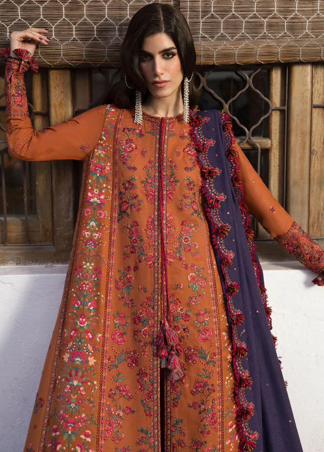 Hussain Rehar - 3PC Lawn Embroidered Suit - USME-014097