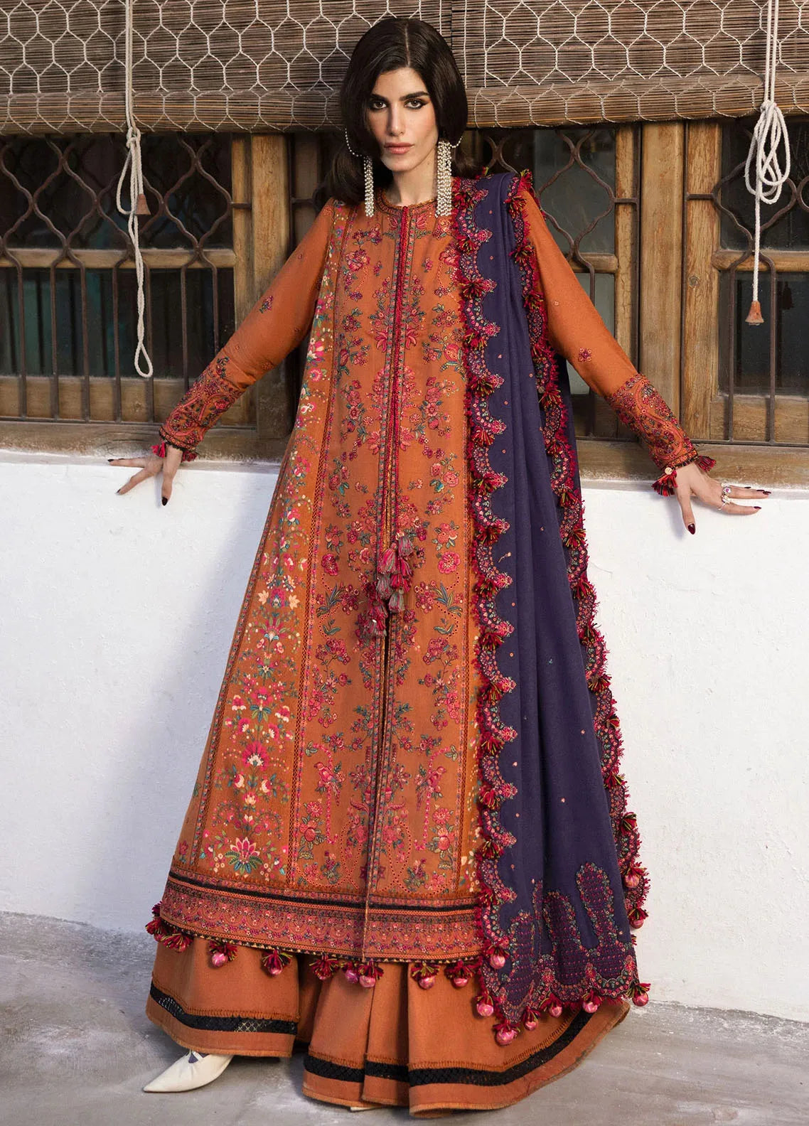 Hussain Rehar - 3PC Lawn Embroidered Suit - USME-014097