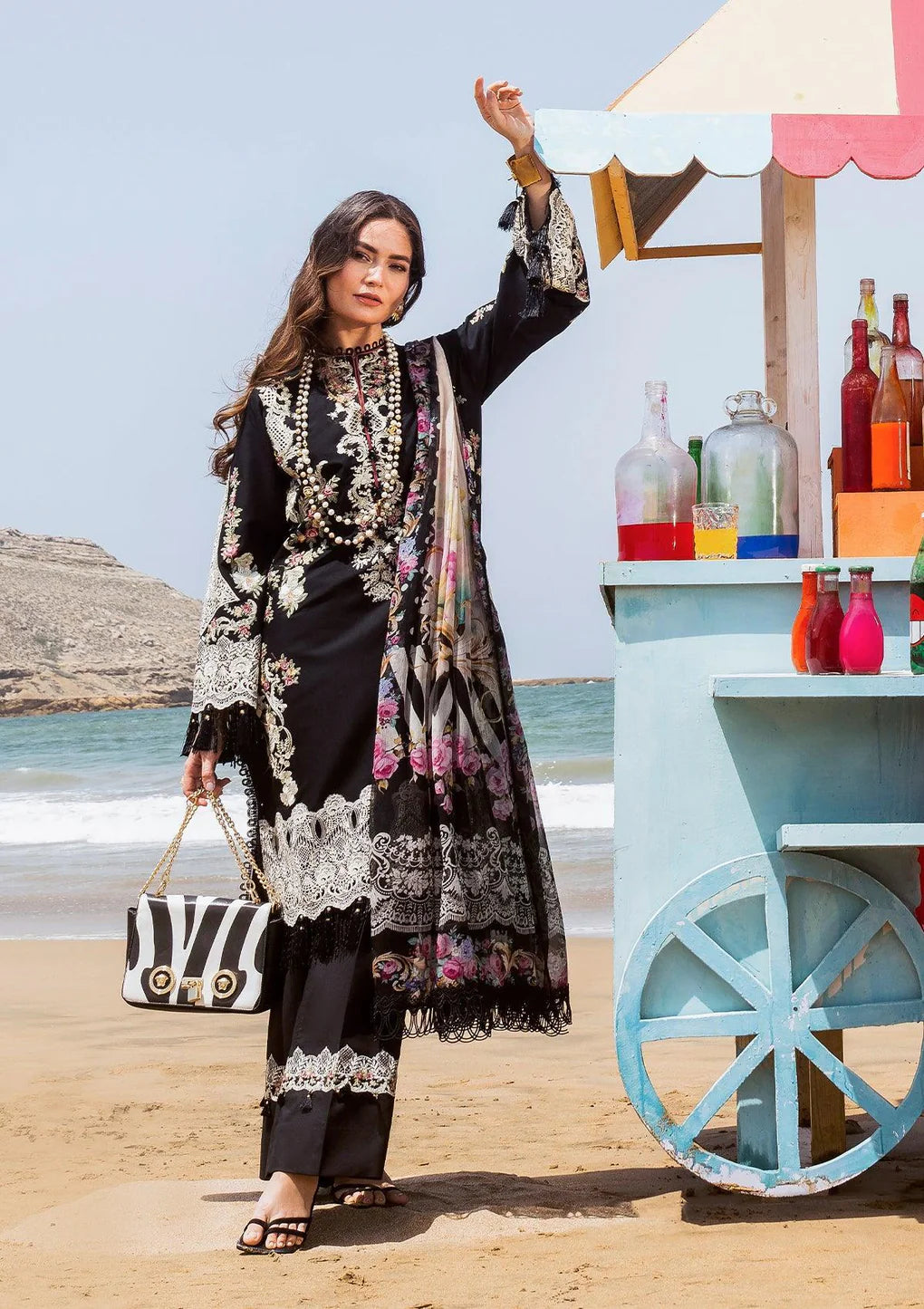 ELAF - 3PC Luxury Dhanak Embroidered Suit - USME-015032