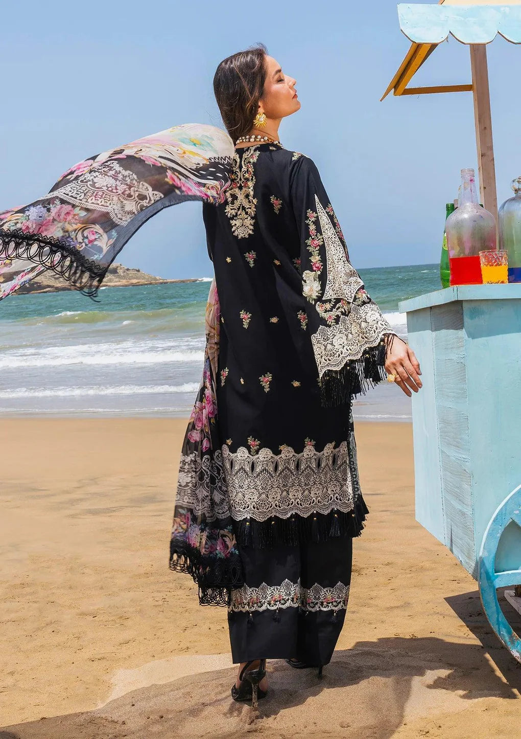 ELAF - 3PC Luxury Dhanak Embroidered Suit - USME-015032