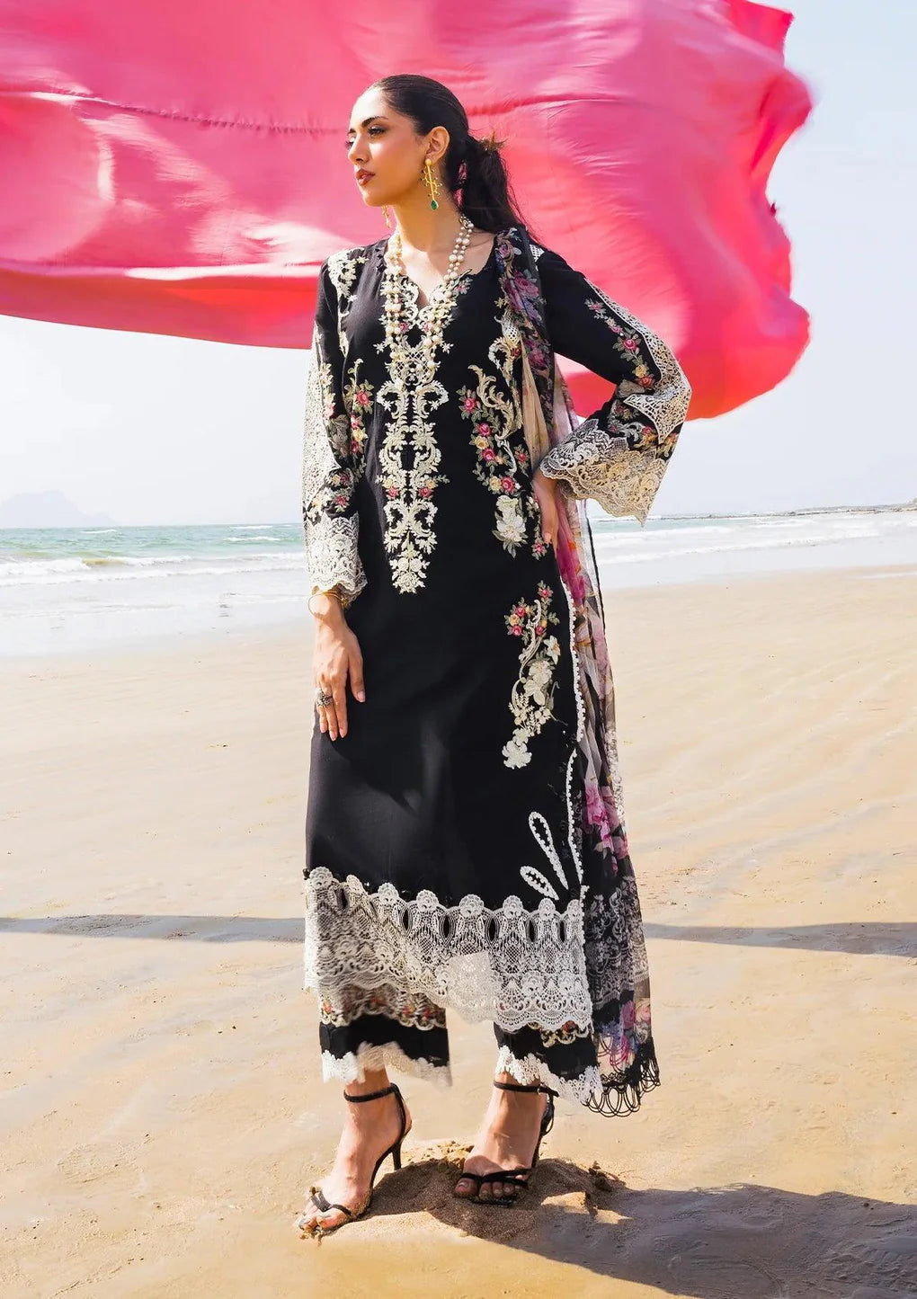 ELAF - 3PC Luxury Dhanak Embroidered Suit - USME-015032