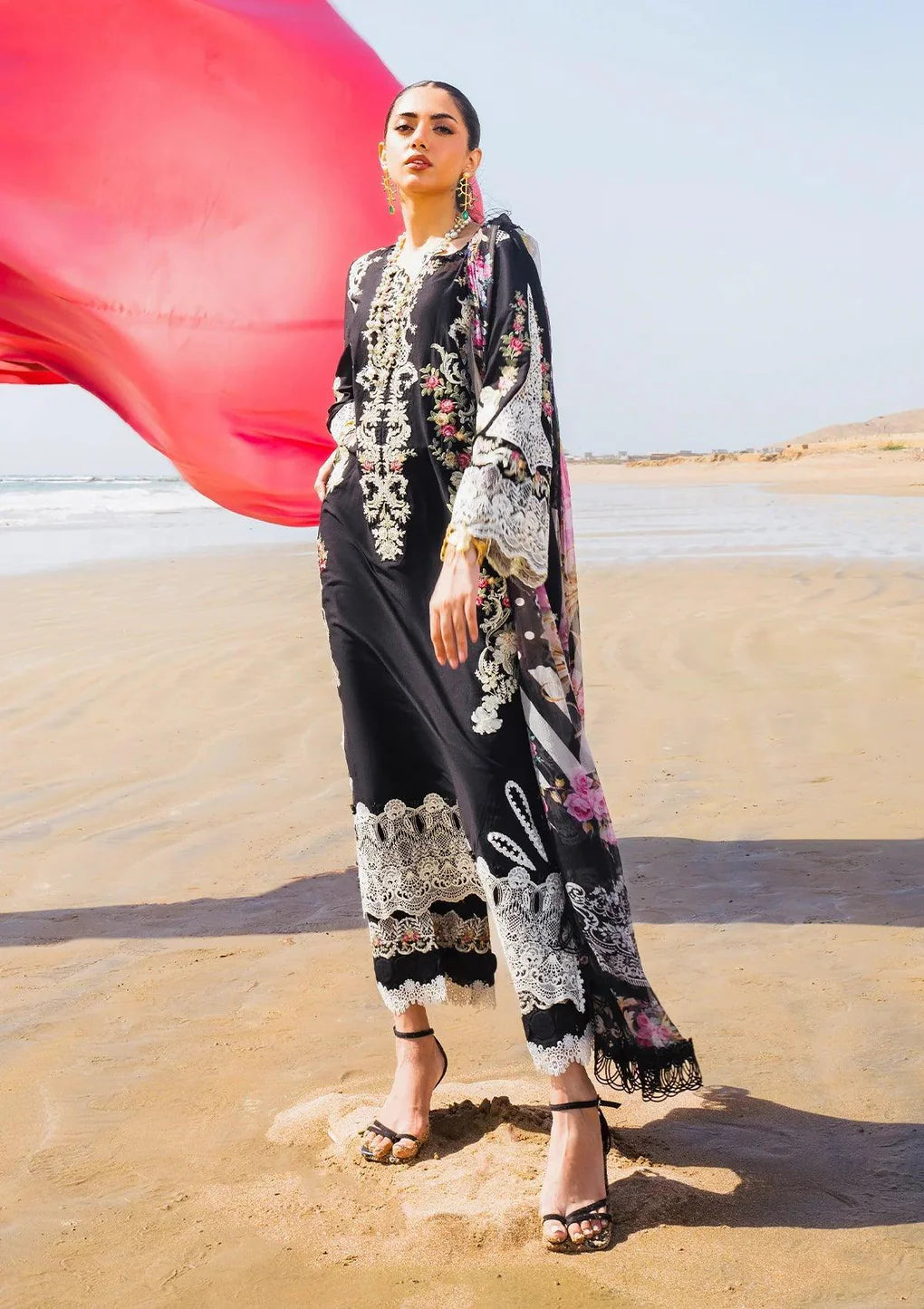 ELAF - 3PC Luxury Dhanak Embroidered Suit - USME-015032