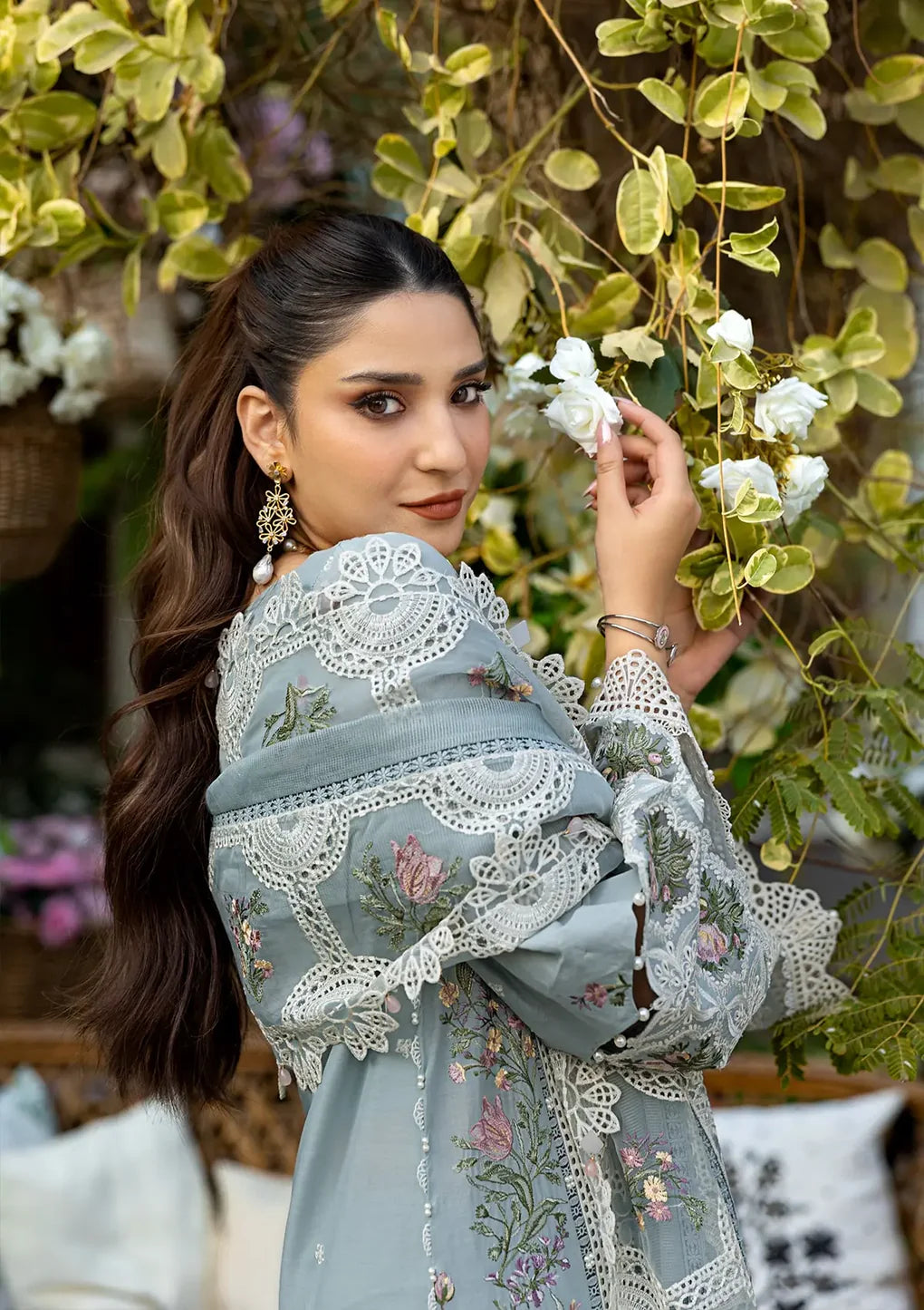 ELAF - 3PC Luxury Dhanak Embroidered Suit - USME-015007