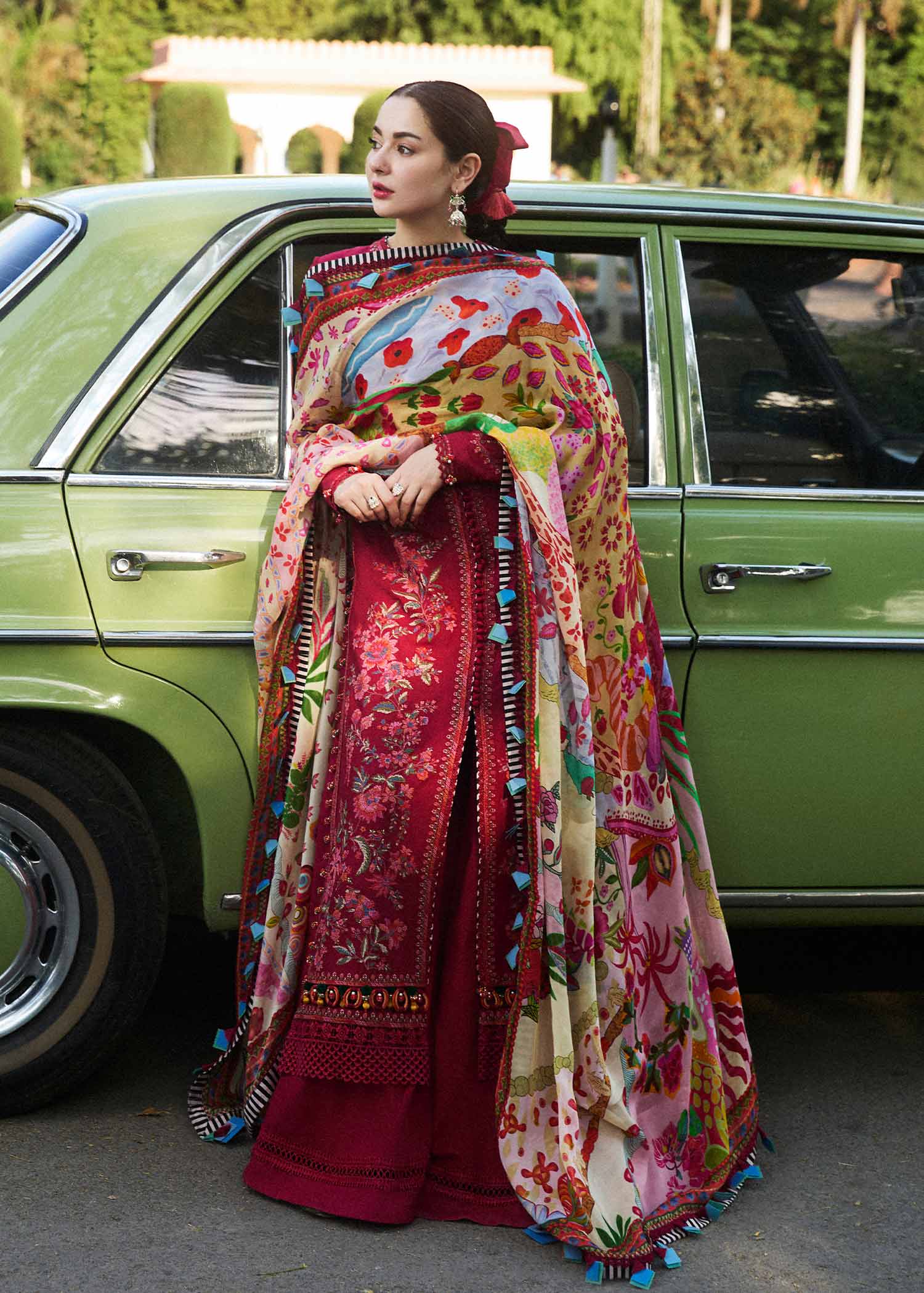 Hussain Rehar - 3PC Luxury Dhanak Embroidered Suit - USME-014033