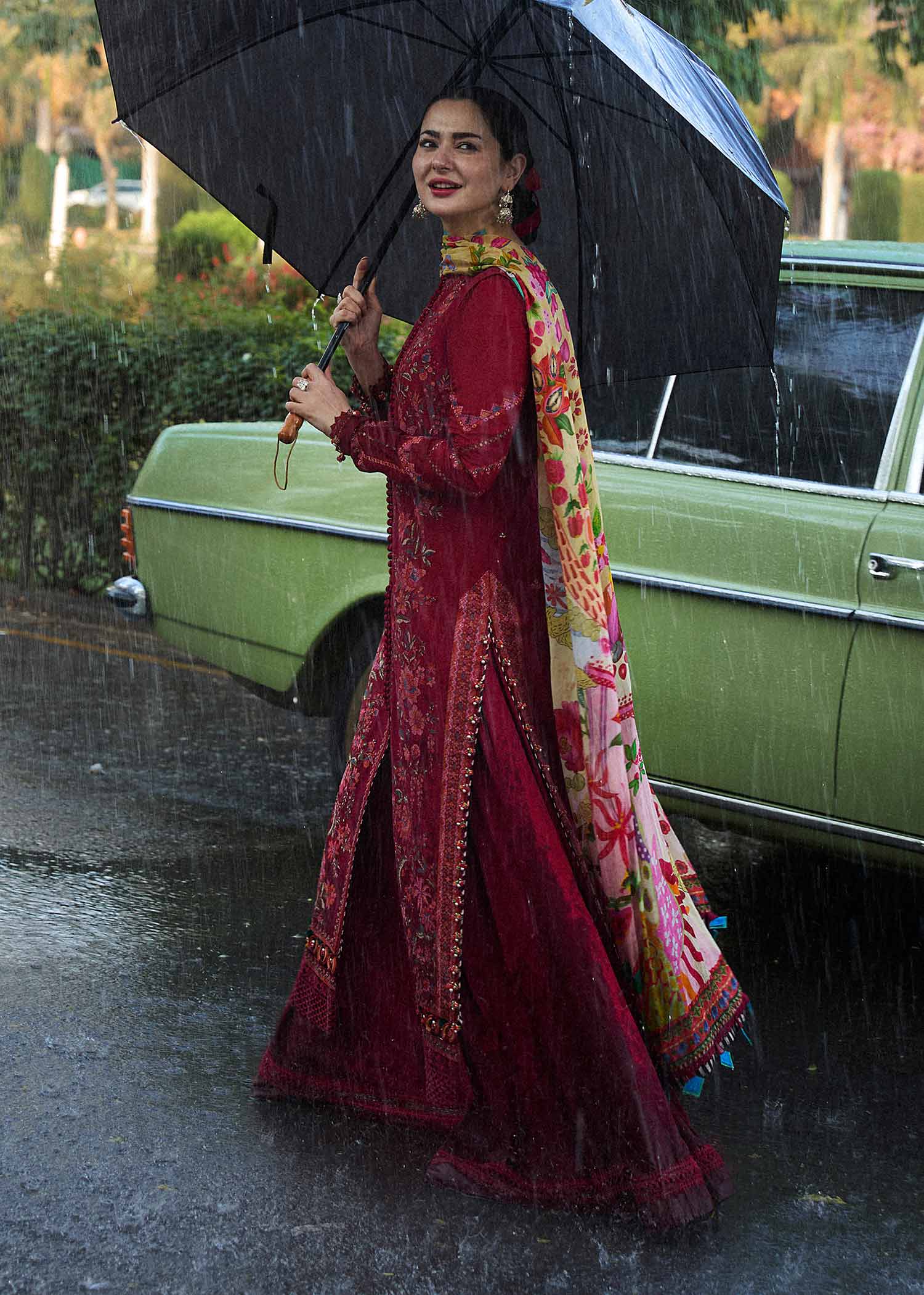 Hussain Rehar - 3PC Luxury Dhanak Embroidered Suit - USME-014033