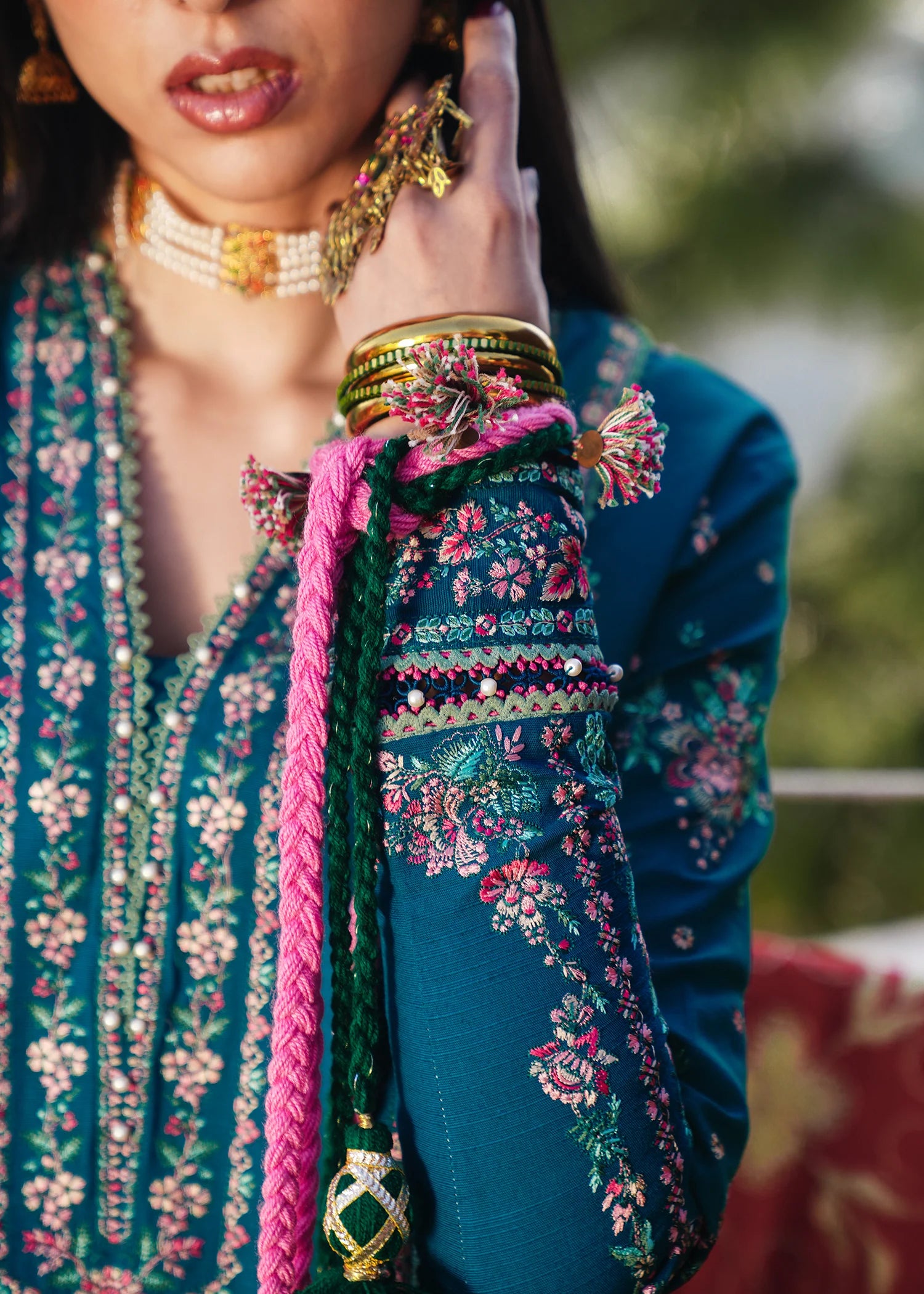 Hussain Rehar - 3PC Luxury Dhanak Embroidered Suit - USME-014034