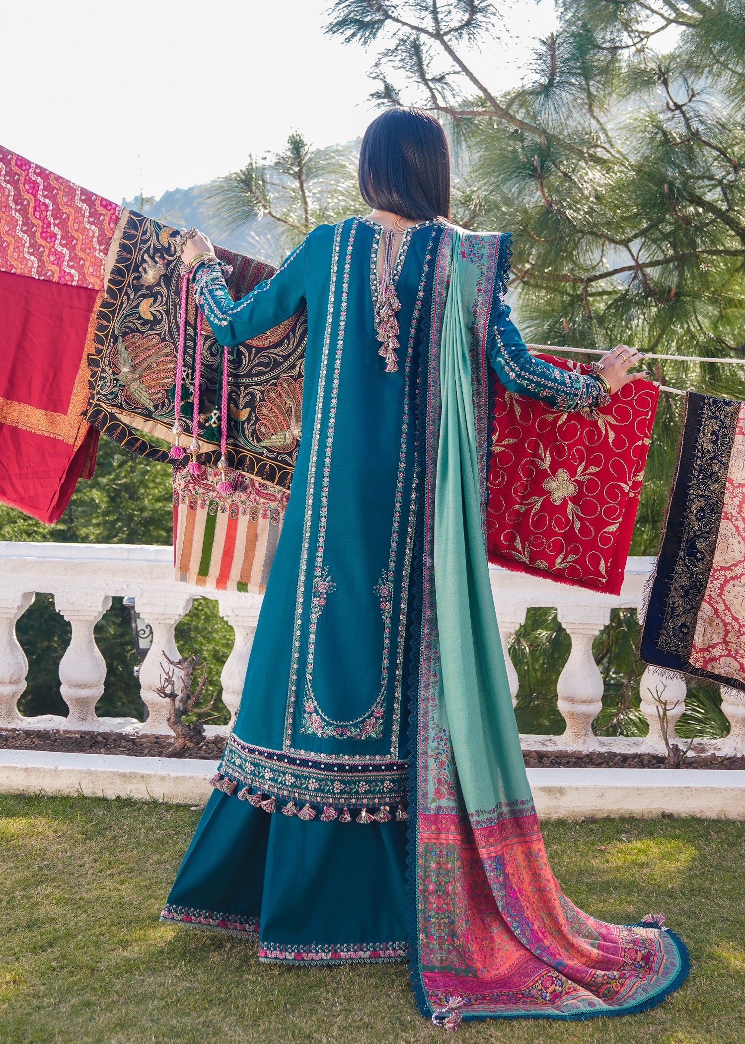 Hussain Rehar - 3PC Luxury Dhanak Embroidered Suit - USME-014034