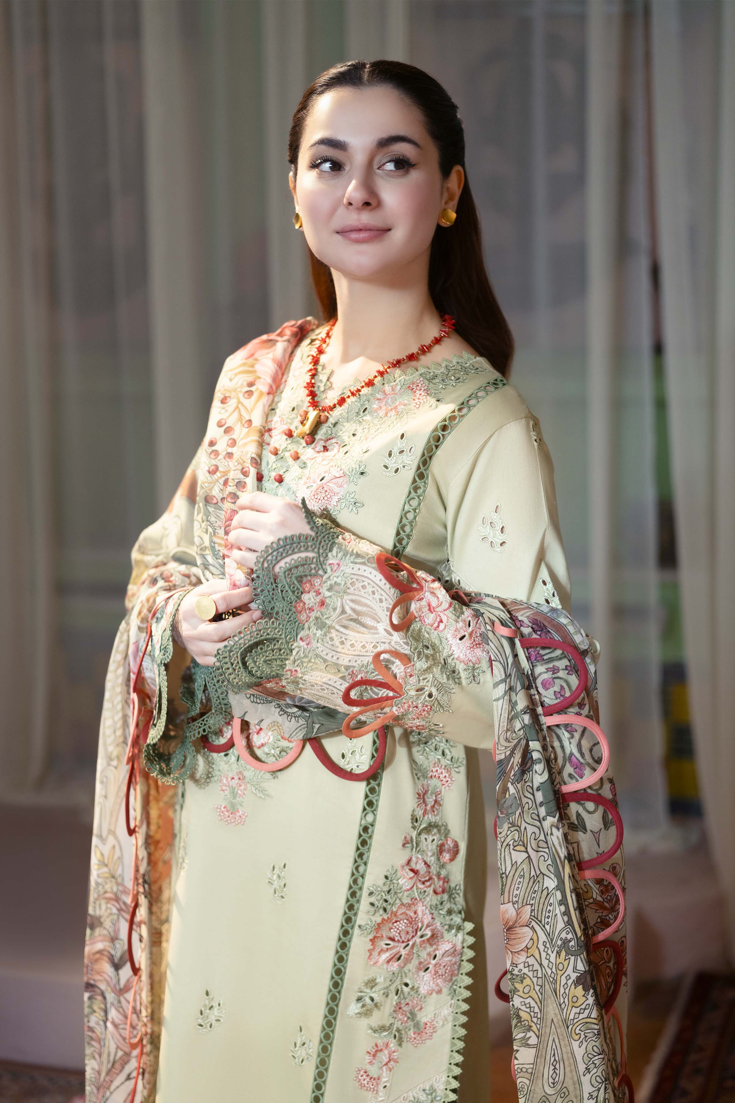 JADE - 3PC Luxury Dhanak Embroidered Suit - USME-015031