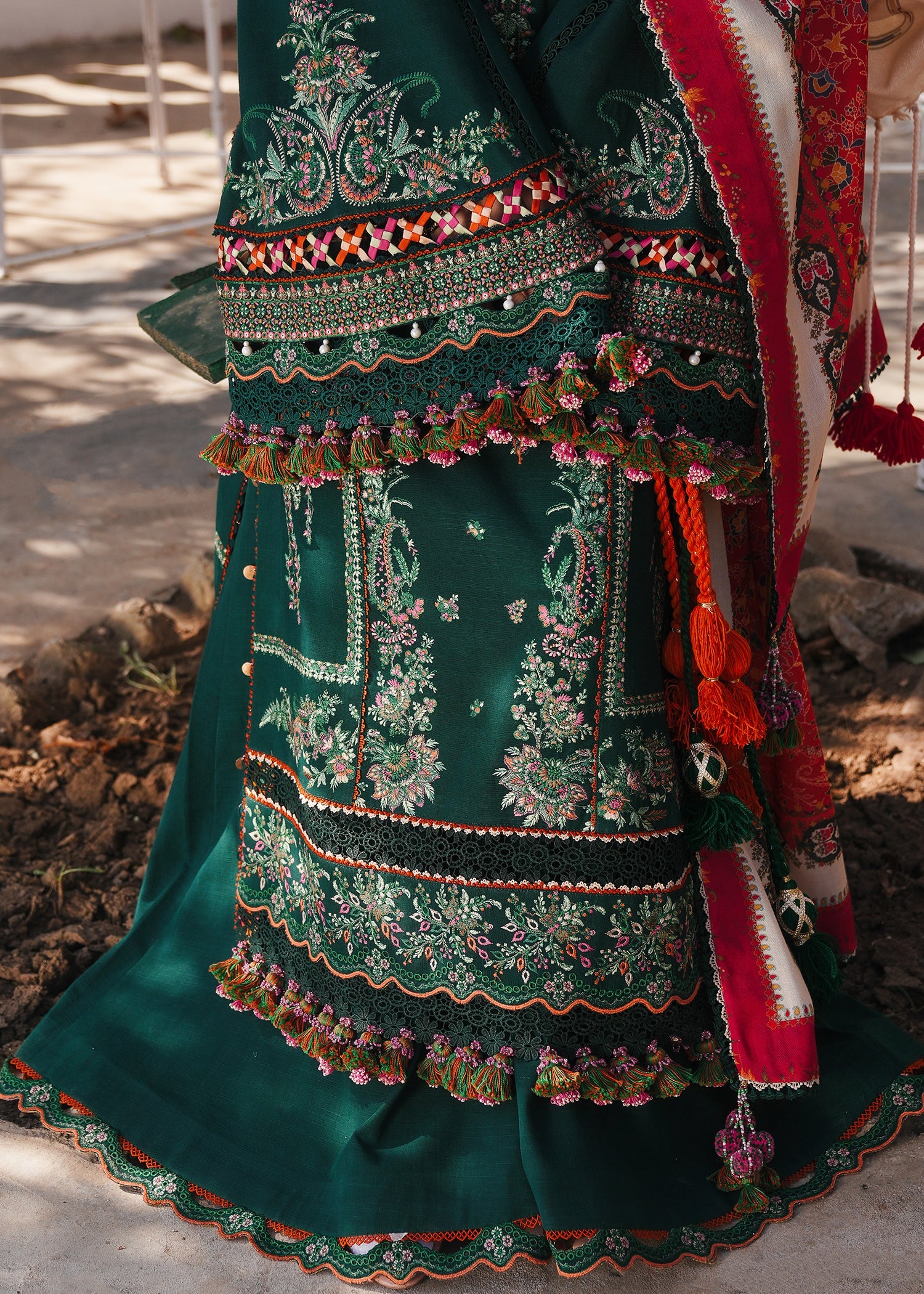 Hussain Rehar - 3PC Luxury Dhanak Embroidered Suit - USME-014047