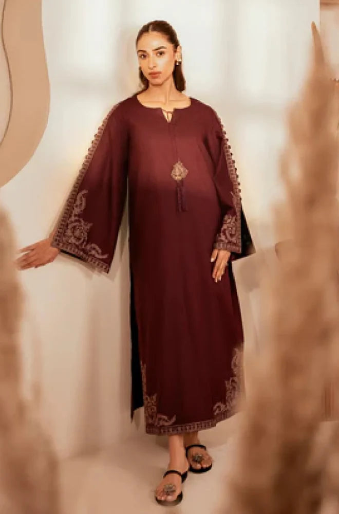 Urge - 2PC Luxury Dhanak Embroidered Suit - USME-014092