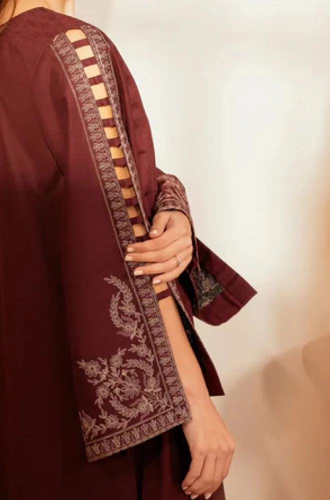 Urge - 2PC Luxury Dhanak Embroidered Suit - USME-014092