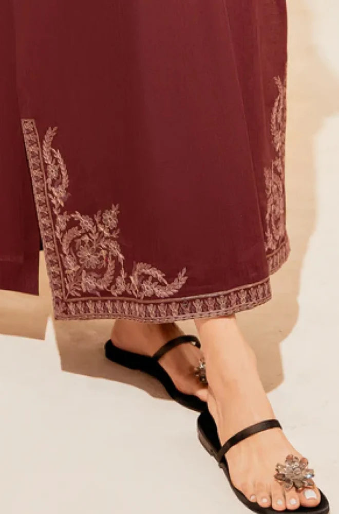Urge - 2PC Luxury Dhanak Embroidered Suit - USME-014092