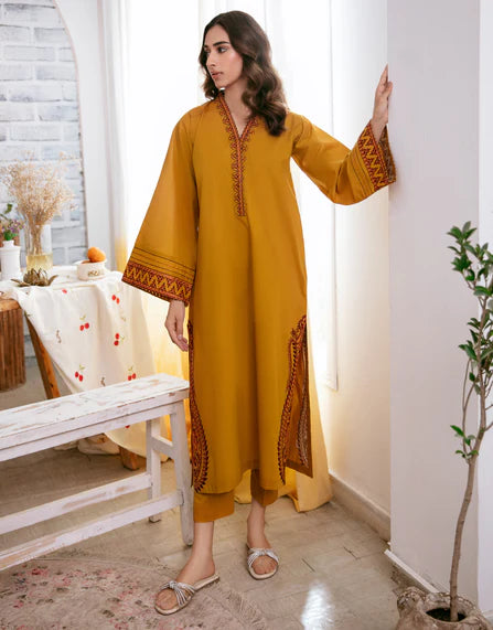 Urge - 2PC Luxury Dhanak Embroidered Suit - USME-014093