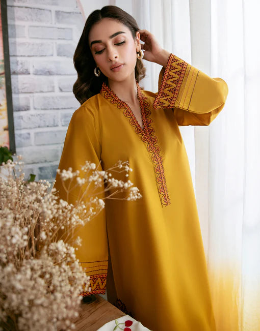 Urge - 2PC Luxury Dhanak Embroidered Suit - USME-014093