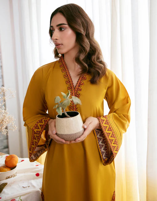 Urge - 2PC Luxury Dhanak Embroidered Suit - USME-014093