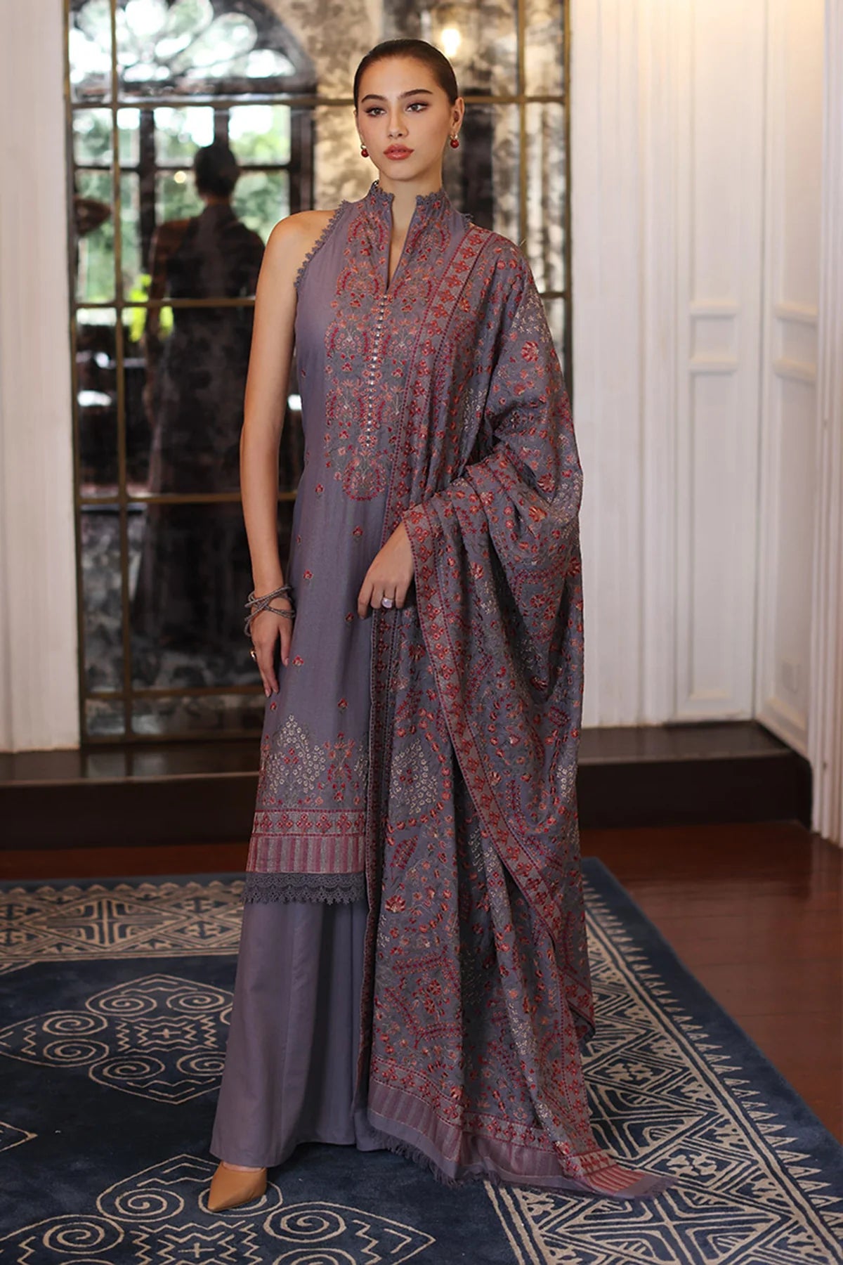 Bareeze - 3PC Luxury Dhanak Embroidered Suit - USME-015003
