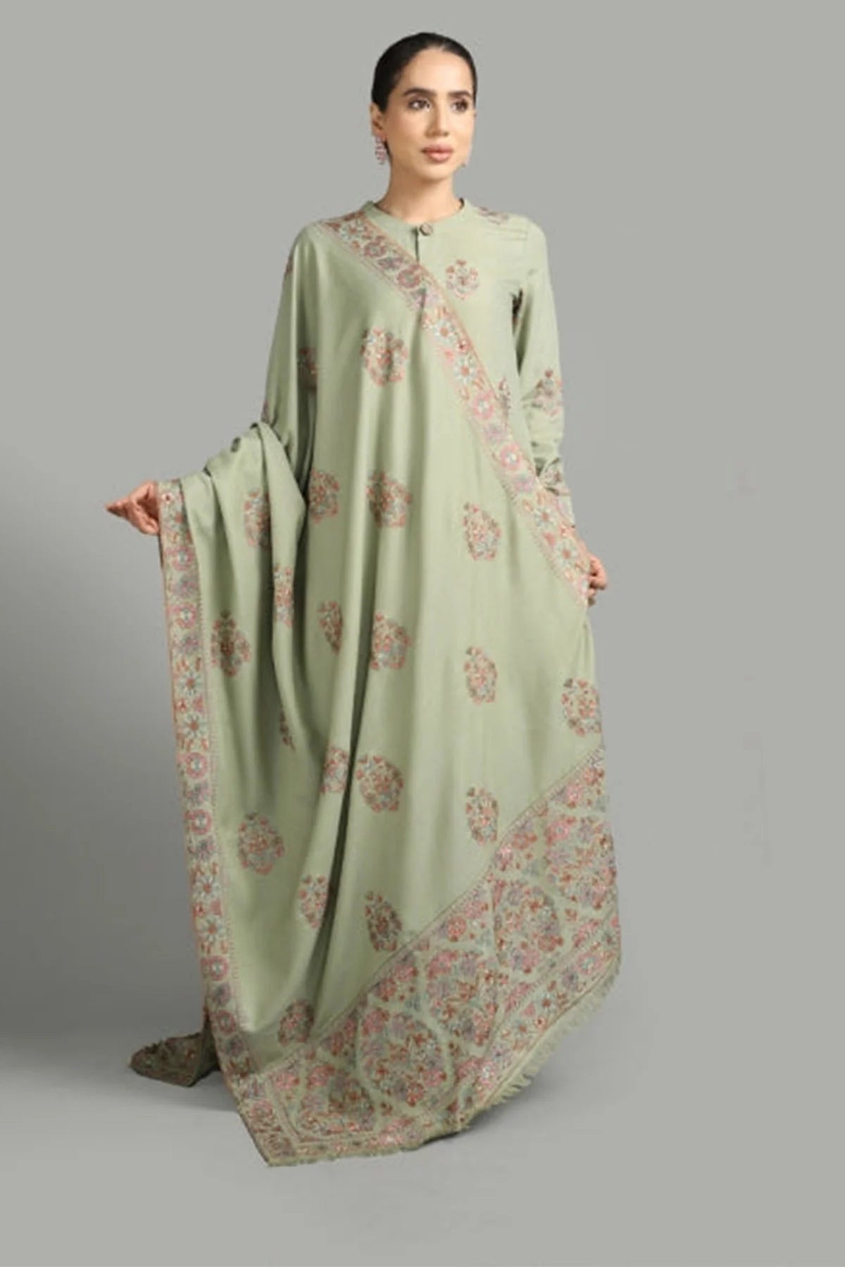 Bareeze - 3PC Luxury Dhanak Embroidered Suit - USME-015004