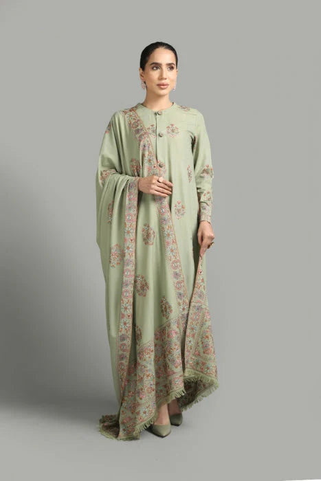 Bareeze - 3PC Luxury Dhanak Embroidered Suit - USME-015004