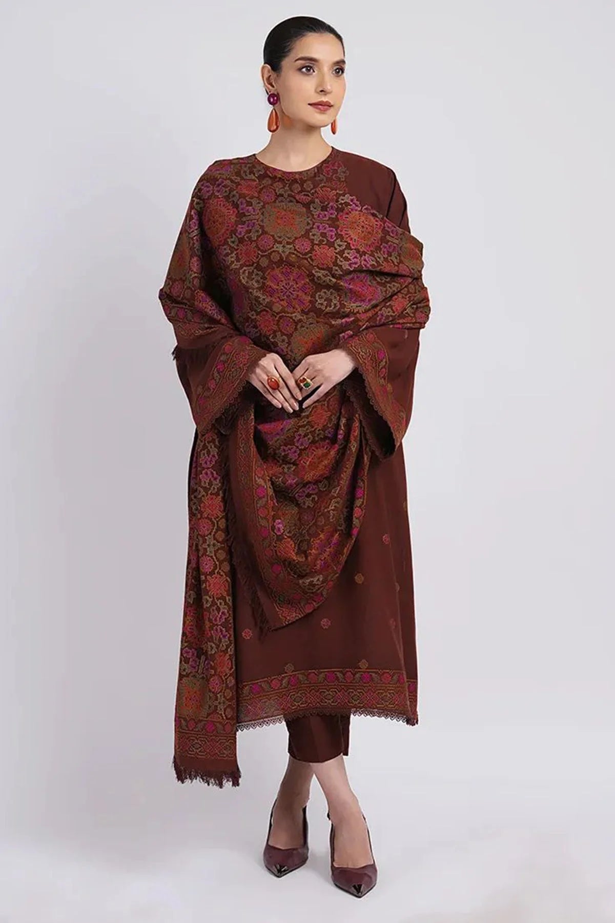 Bareeze - 3PC Luxury Dhanak Embroidered Suit - USME-015005