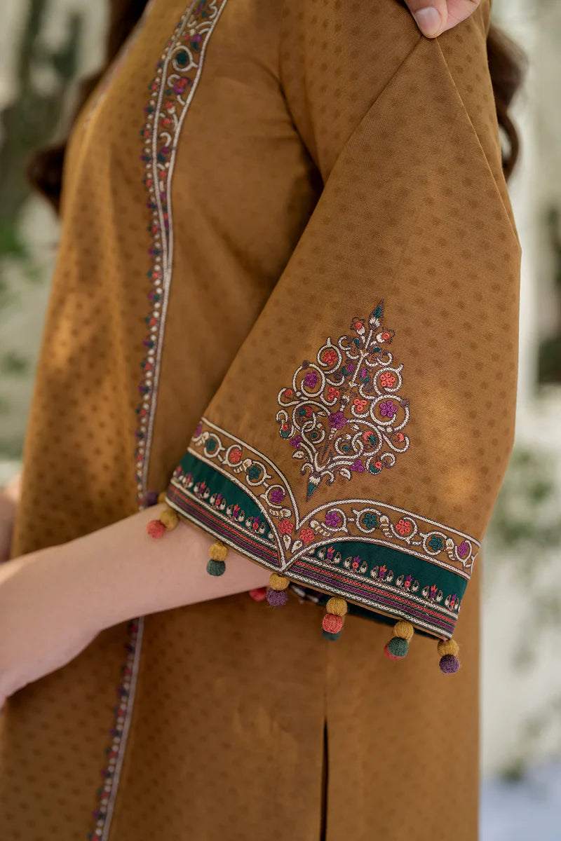 Jazmin - 3PC Dhanak Embroidered Suit - USME-015011