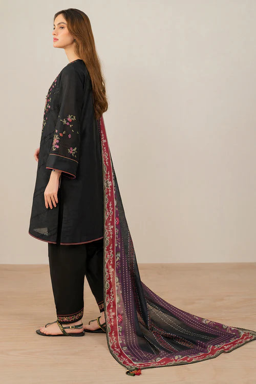 Jazmin - 3PC Dhanak Embroidered Suit - USME-015014