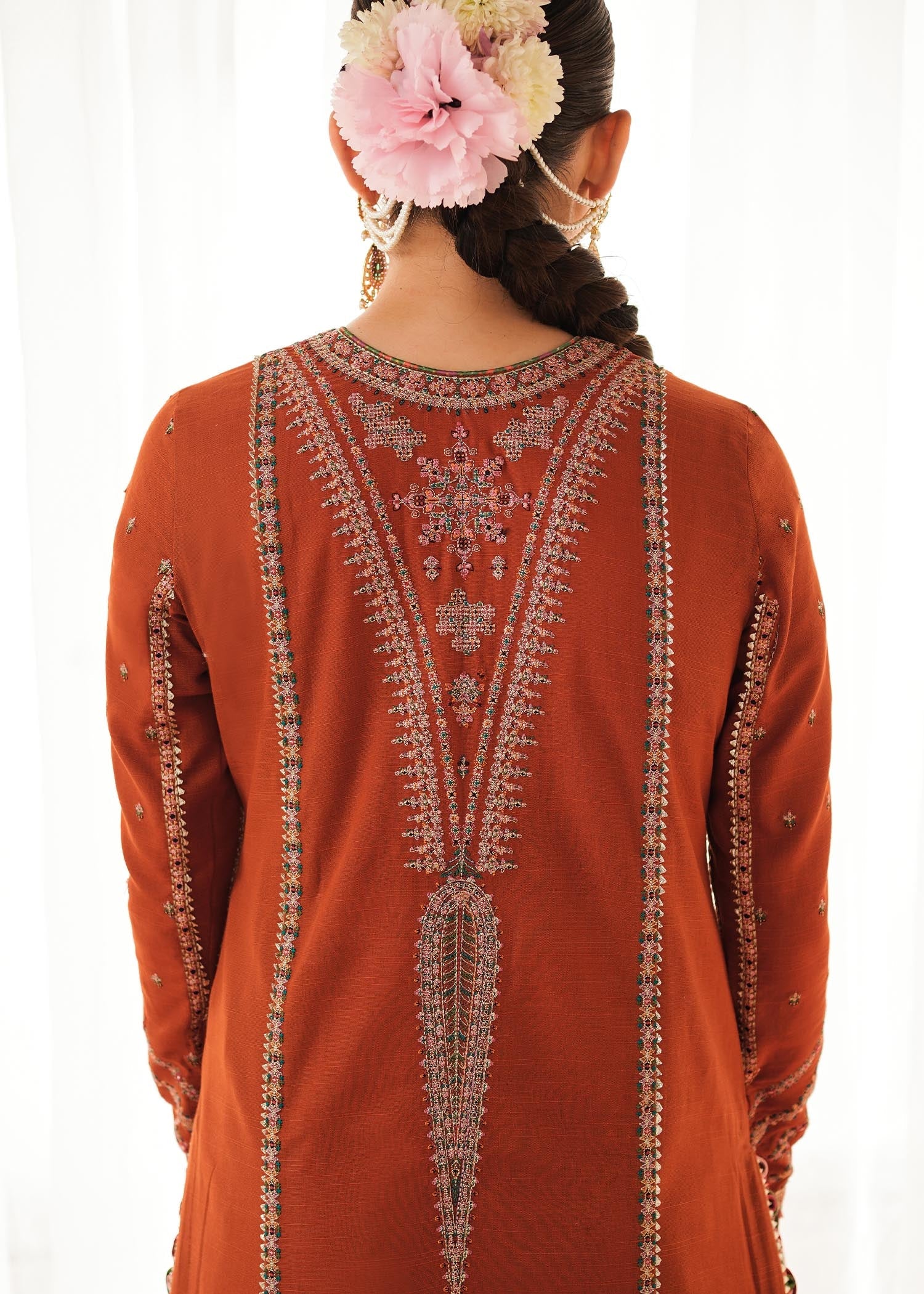 Hussain Rehar - 3PC Luxury Dhanak Embroidered Suit - USME-015030