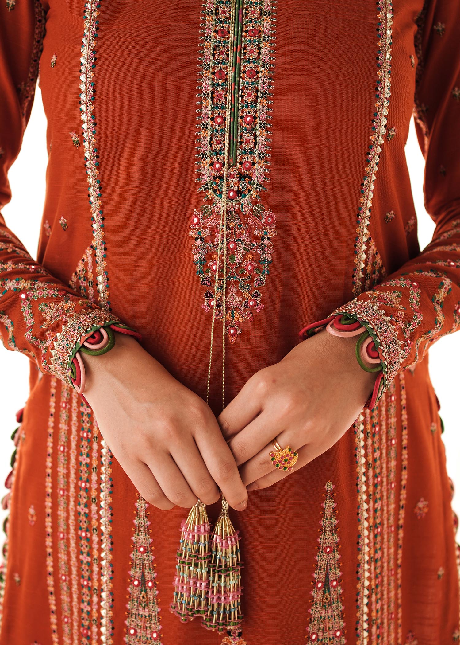 Hussain Rehar - 3PC Luxury Dhanak Embroidered Suit - USME-015030