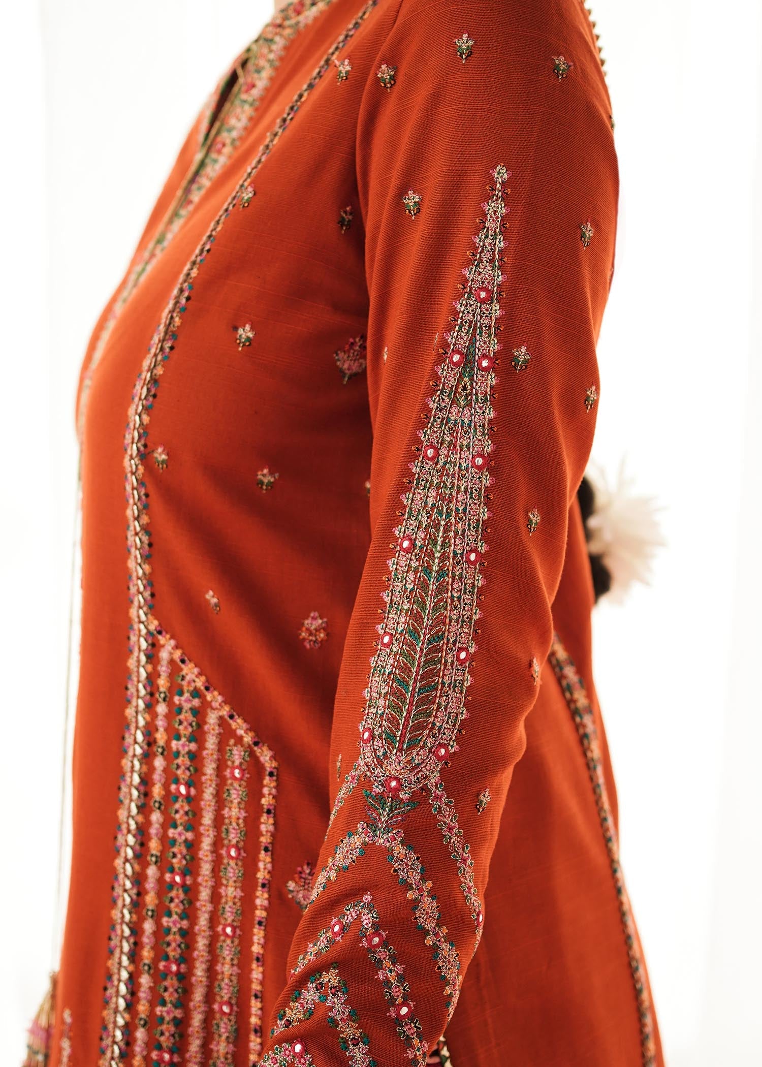 Hussain Rehar - 3PC Luxury Dhanak Embroidered Suit - USME-015030