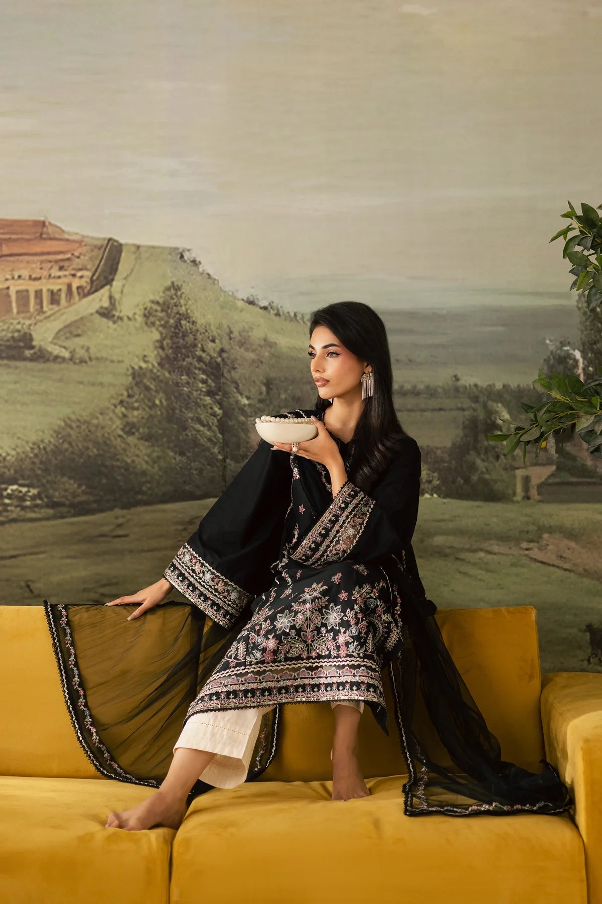BATIK - 3PC Luxury Dhanak Embroidered Suit - USME-015033