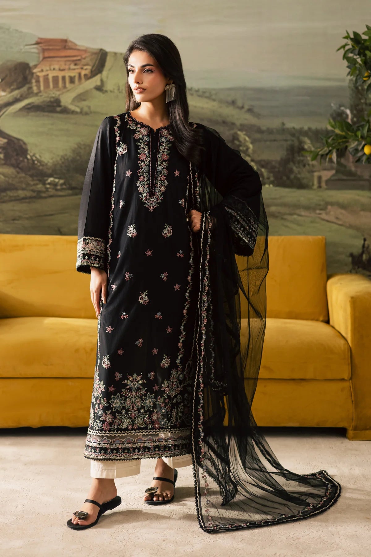 BATIK - 3PC Luxury Dhanak Embroidered Suit - USME-015033