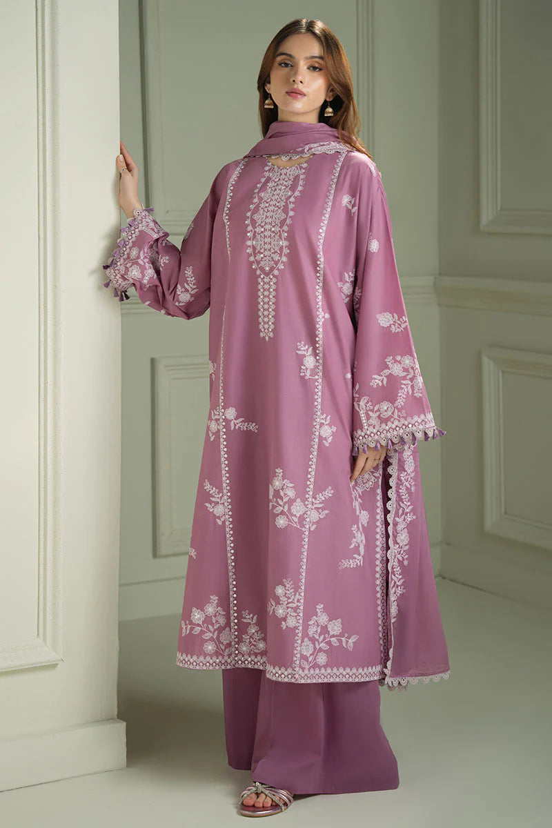 Cross Stitch - 3PC Luxury Dhanak Embroidered Suit - USME-015035