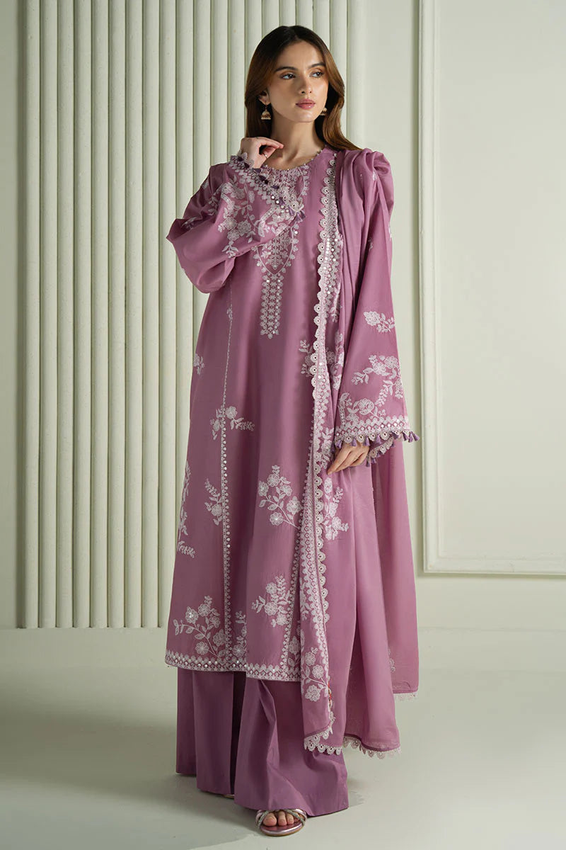 Cross Stitch - 3PC Luxury Dhanak Embroidered Suit - USME-015035