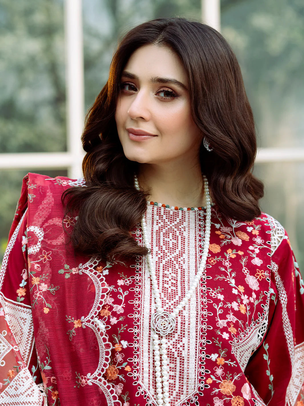 BIN ILYAS  - 3PC Luxury Dhanak Embroidered Suit - USME-015038