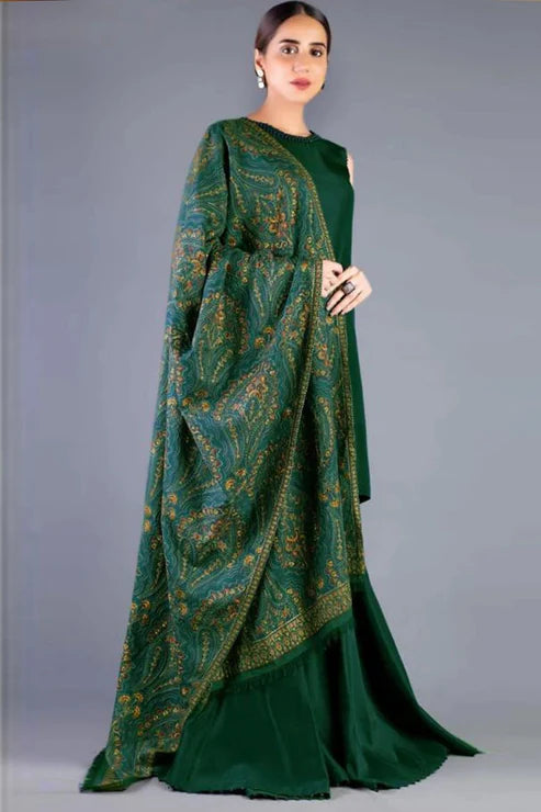 Bareeze - 3PC Luxury Dhanak Embroidered Suit - USME-015039