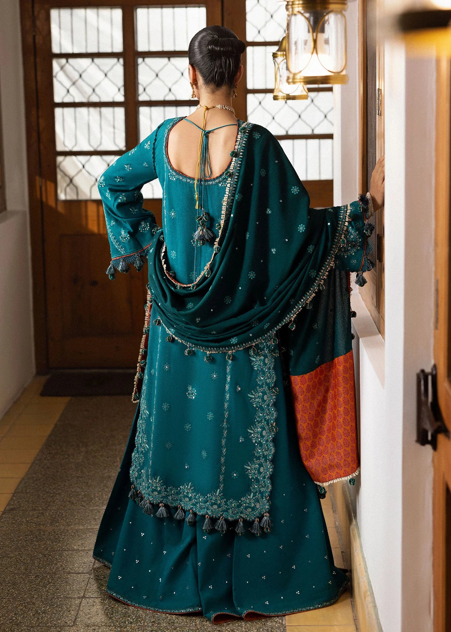 Hussain Rehar - 3PC Luxury Dhanak Embroidered Suit - USME-015041