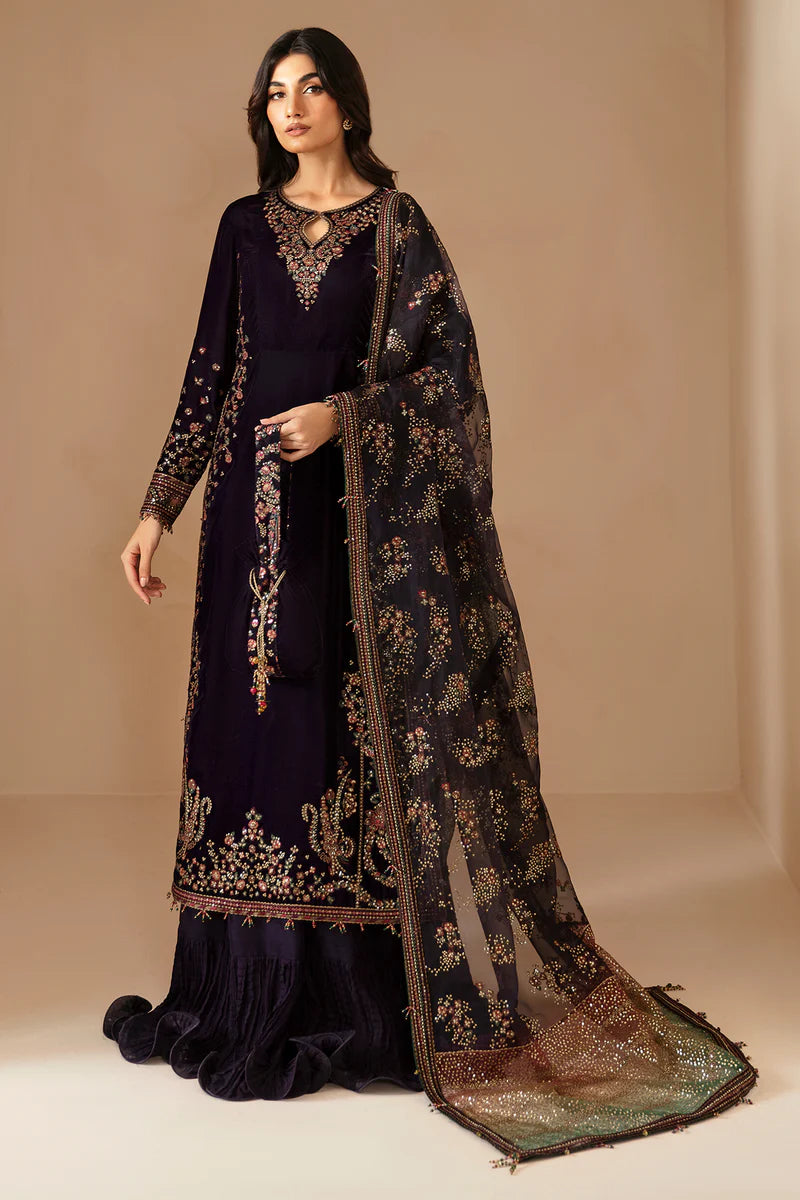 Jazmin - 3PC Luxury Velvet Embroidered Suit - USME-015047