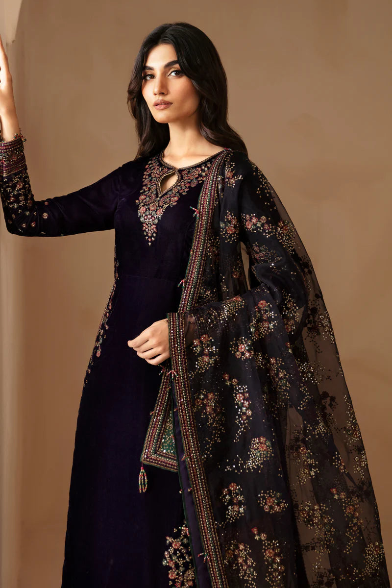 Jazmin - 3PC Luxury Velvet Embroidered Suit - USME-015047