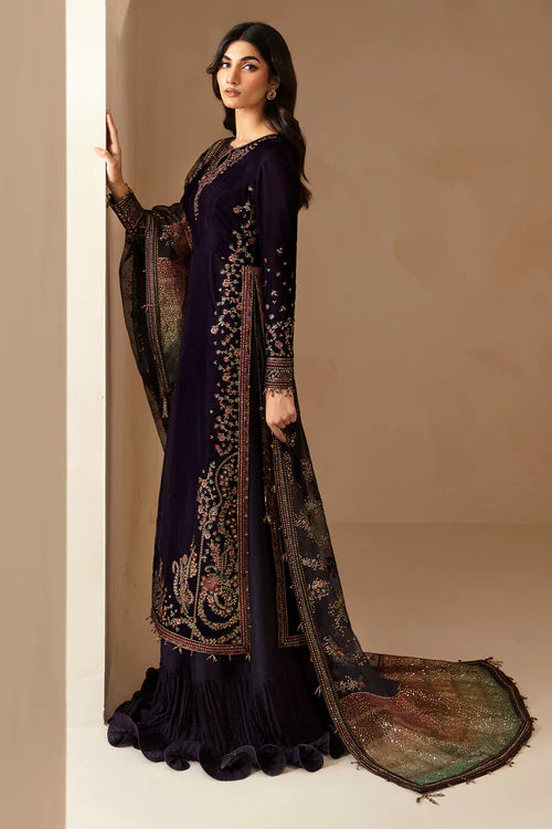Jazmin - 3PC Luxury Velvet Embroidered Suit - USME-015047