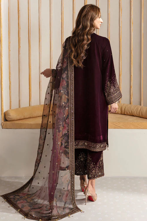 Jazmin - 3PC Luxury Velvet Embroidered Suit - USME-015050