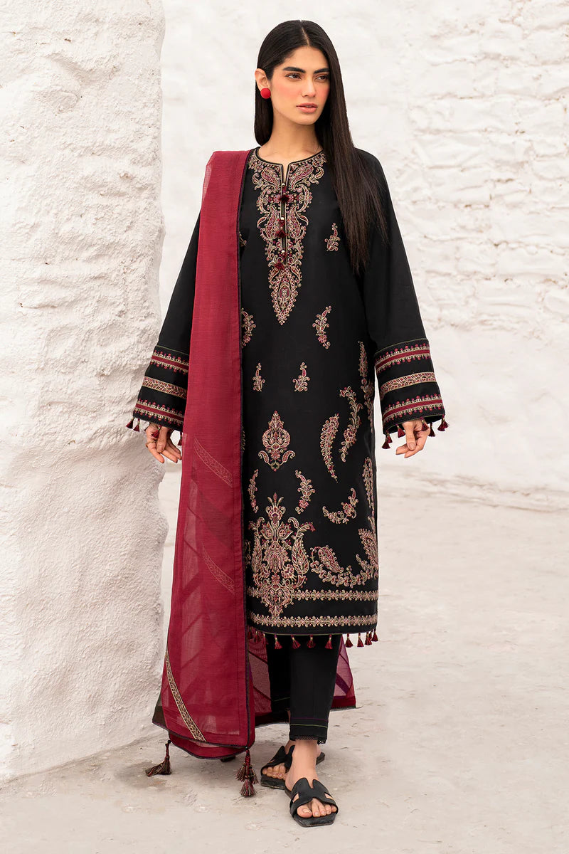 Jazmin - 3PC Dhanak Embroidered Suit - USME-015059