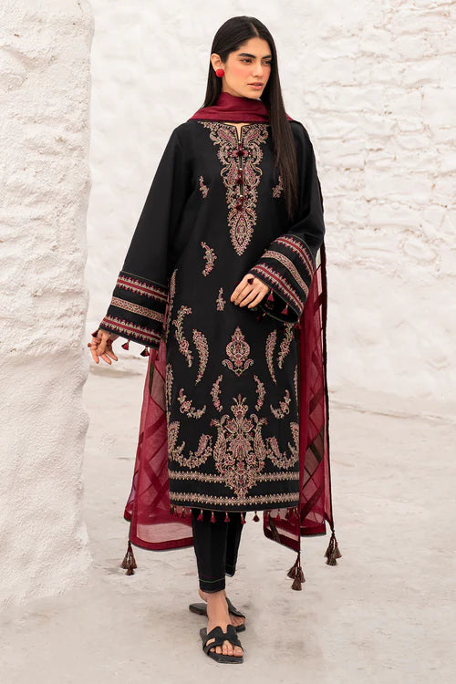 Jazmin - 3PC Dhanak Embroidered Suit - USME-015059