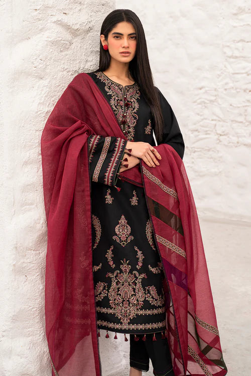 Jazmin - 3PC Dhanak Embroidered Suit - USME-015059