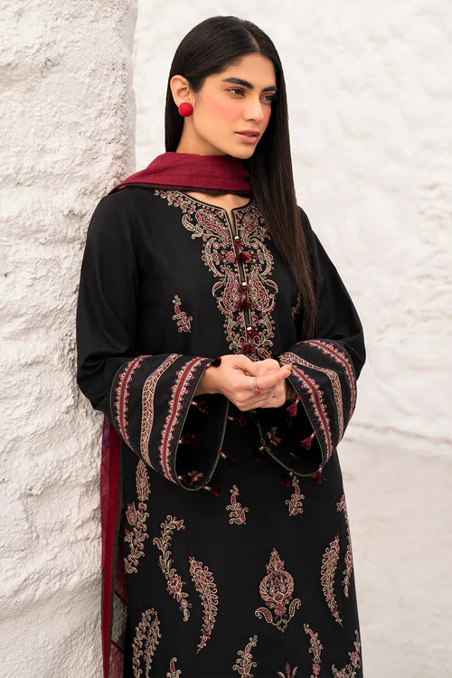 Jazmin - 3PC Dhanak Embroidered Suit - USME-015059