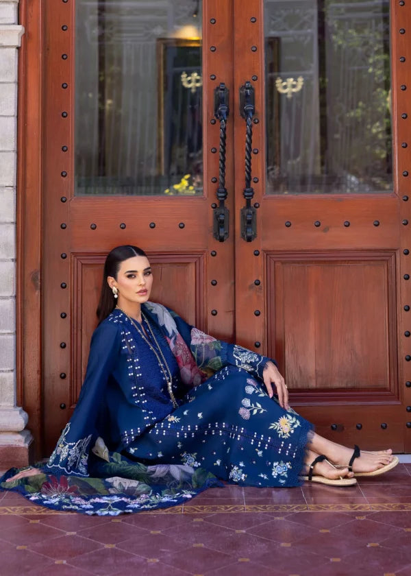 Crimson - 3PC Luxury Dhanak Embroidered Suit - USME-015061