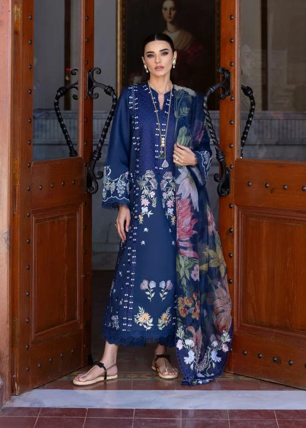 Crimson - 3PC Luxury Dhanak Embroidered Suit - USME-015061