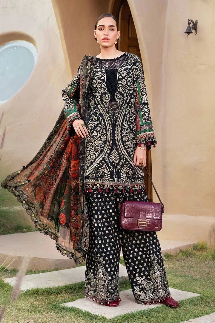 Maria.B - 3PC Luxury Embroidered Suit - USME-015064