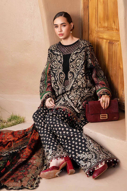 Maria.B - 3PC Luxury Embroidered Suit - USME-015064